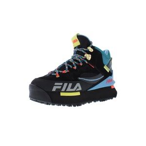 Fila Renno Multi Trekking Women’s Hi Top Black Blue Hiking Sneakers Sz 10 NWT